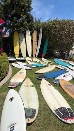 Lot of surfboards