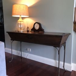 Wood and Iron Sofa Table.: with Storage!!