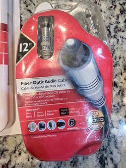 Philips Gold Fiber Optic Audio Cable 12ft – New Sealed