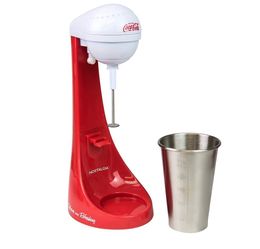 Nostalgia Two-Speed Electric Coca-Cola Limited Edition Milkshake Maker and Drink Mixer, Includes 16-Ounce Stainless Steel Mixing Cup and Rod, Red Coca