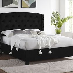 Brand New Black Queen Platform Bed Frame (Available In Eastern King)