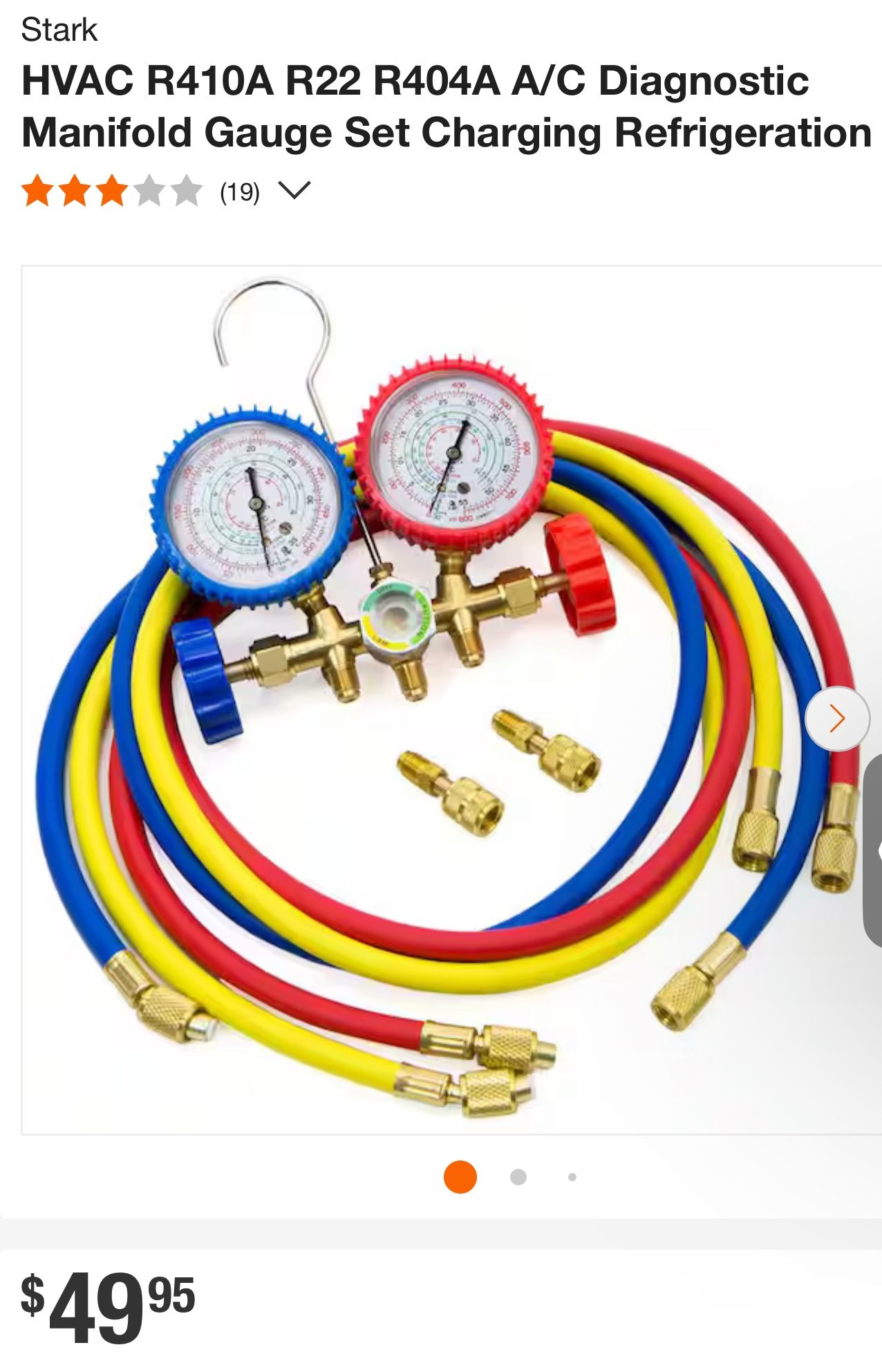 AUTO A/C AMNIFOLD GAUGE R410A R22