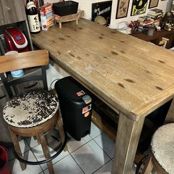 Kitchen Table Custom Made Wood Heavy 