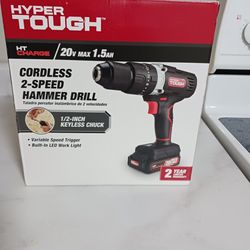 Hyper Tough 20v Cordless 2-speed Hammer Drill