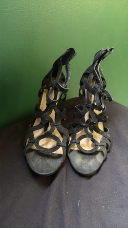 Black Strappy Heeled Sandals