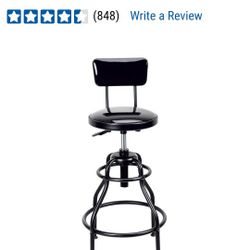Shop Stool With Backrest