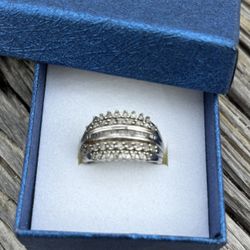 Diamond Ring, Sterling Silver