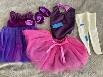 2 Our Generation Doll Outfits  6 pieces - ballet & fancy dress with shoes