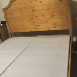 California King Pine Wood Headboard