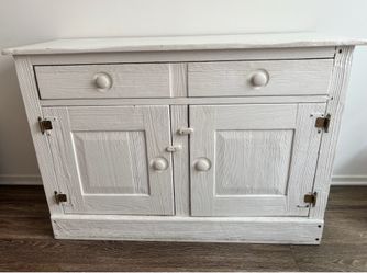White Solid Wood Sideboard