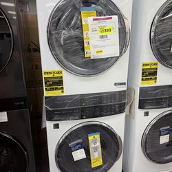 Electrolux 4.5 cu. ft. Stacked Washer and 8.0 cu. ft. Electric Dryer Laundry Tower in White with SmartBoost Premixing, Energy Star