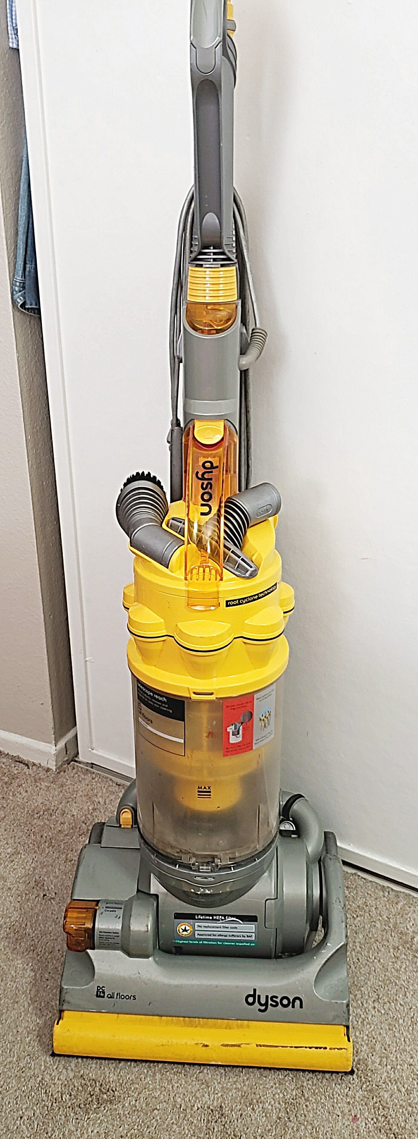 DYSON DC14 VACUUM w/ATTACHMENTS