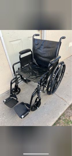 Drive Medical Black Wheelchair with Footrests