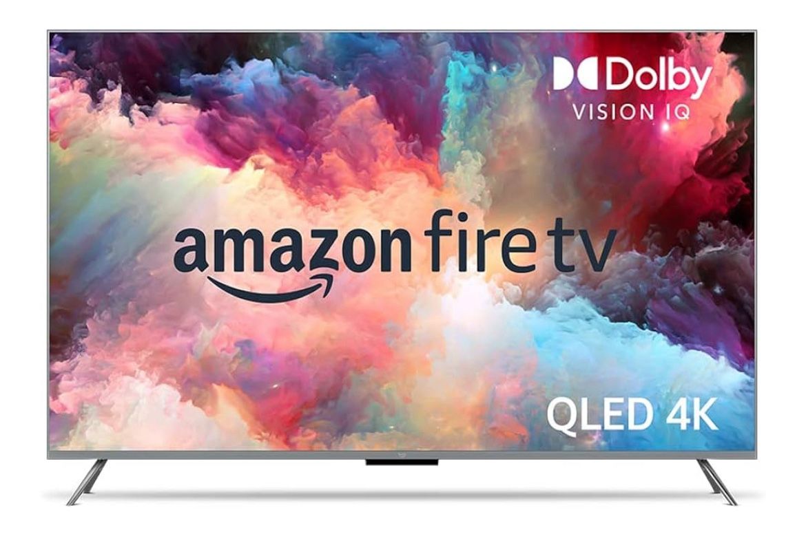 Amazon Fire TV 75" Omni QLED Series 4K UHD smart TV, Dolby Vision IQ, Fire TV Ambient Experience, local dimming, hands-free with Alexa