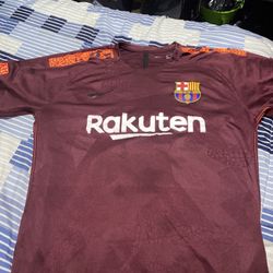 Maroon Red Messi Barcelona Jersey 