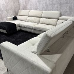 Sofia Vergara Collection Sectional Sofa with Adjustable Headrests - FREE DELIVERY  