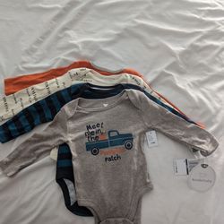 Onesie (Qty 4) Size 3-6 Month. 