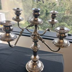 Vintage 5 Arm Silver Candelabra
