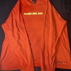 Orange long sleeve “ALMA DEL SOL” Graphic Tee