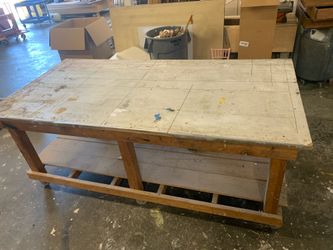 Work table with wheels