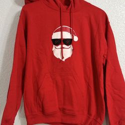 Christmas Sweatshirt Santa Hoodie Medium 
