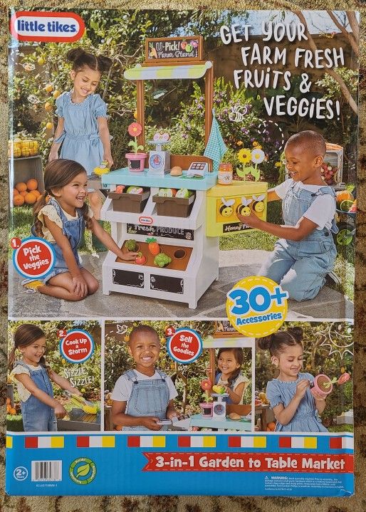 Little Tikes 3-in-1 Garden to Table Pretend Market Playset