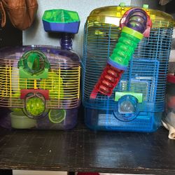 2 Hamster Cage  With Accessories - $30