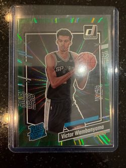 🔥 Wemby Rated Rookie Green Laser RC Spurs