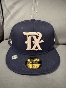 MLB new era Texas rangers blue city edition 59fifty fitted hats size 7 5/8