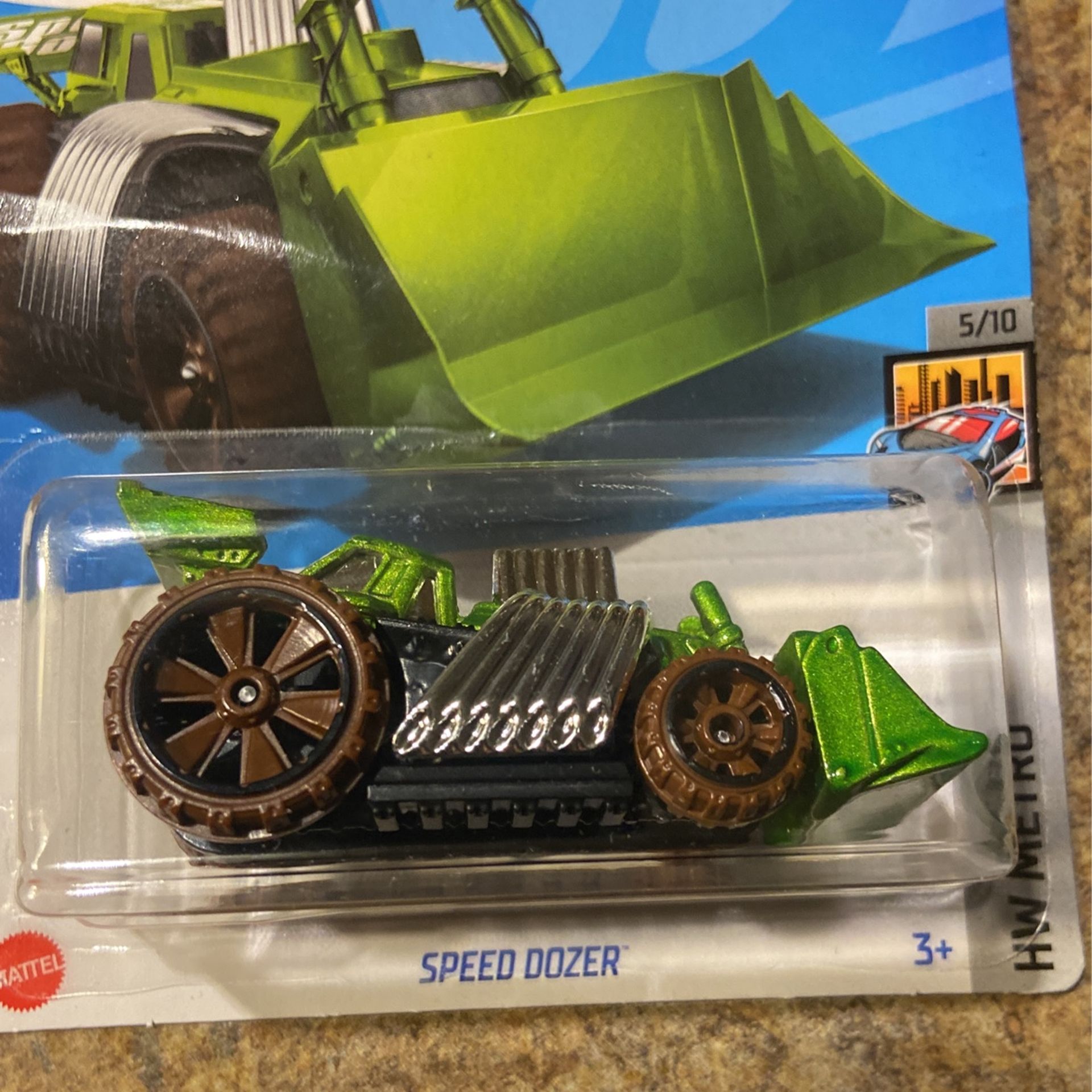 2024 HOT WHEELS SPEED DOZER BULLDOZER HW METRO 5/10 GREEN