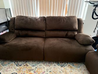 2 brown sofas - FREE