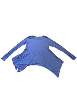 Simply Vera Vera Wang periwinkle long sleeve shark bite tunic, L. EUC.