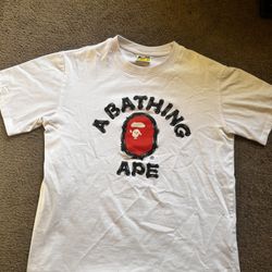 Bape Red College Brush Tee 