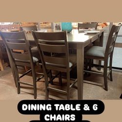 Table With 6 Chairs 