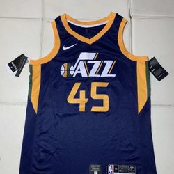 Nike NBA Utah Jazz Mitchell Donovan Size Medium Mens Navy Blue Swingman Jersey