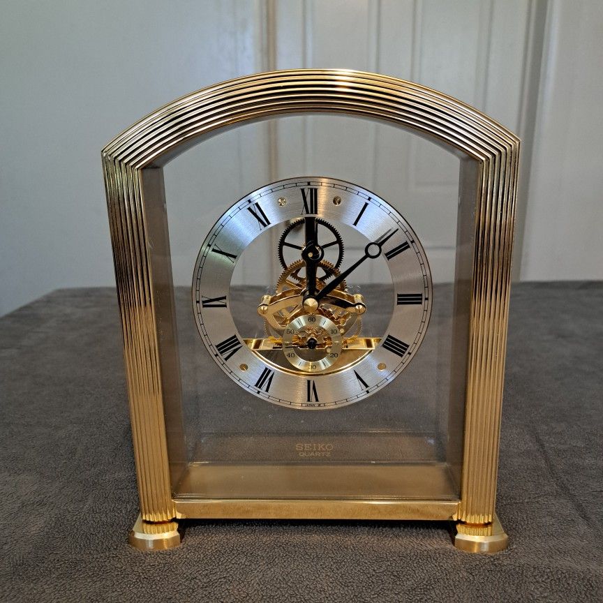 Seiko Quartz Brass Mantle Clock