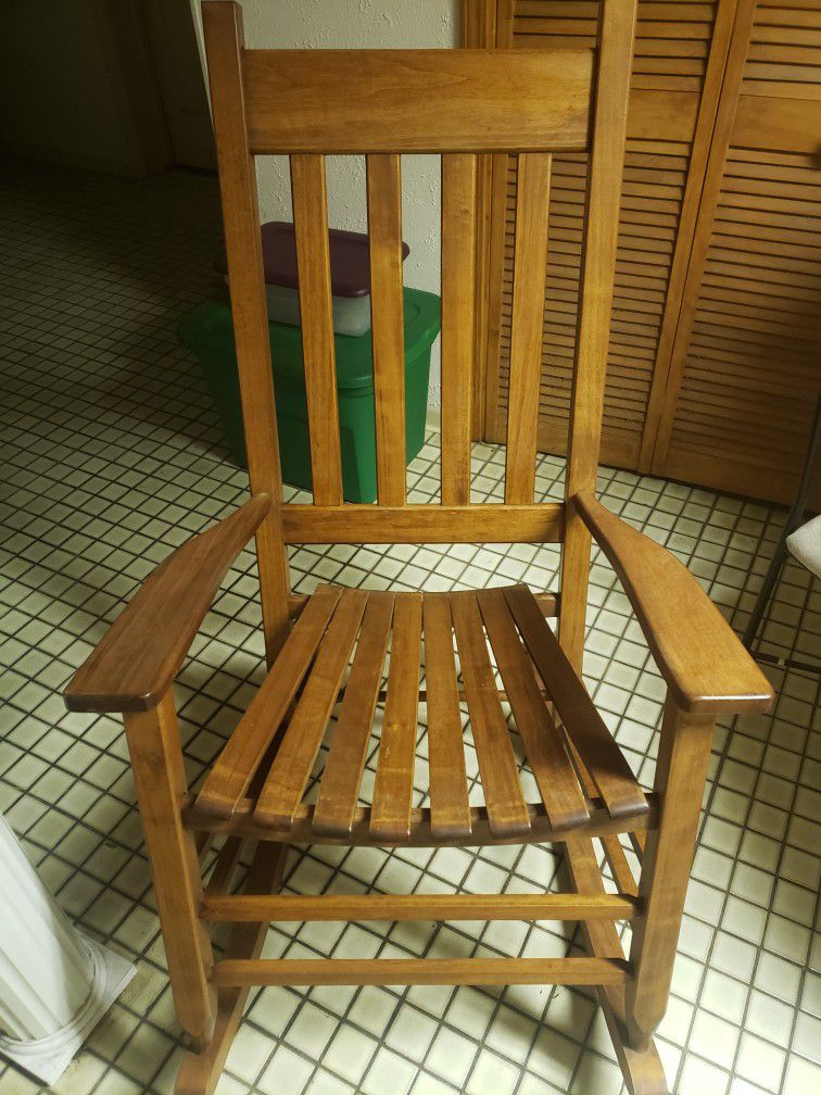 Rocking Chair With Slat Seat