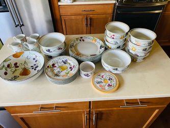 Vintage Dansk Umbrian Fruits Dinnerware Set