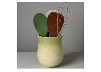 Ceramic Kitchen Utensil Holder | Vase (Yellow Green)