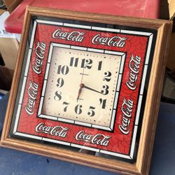 Coca-Cola Clock, Perfect Glass Condition 