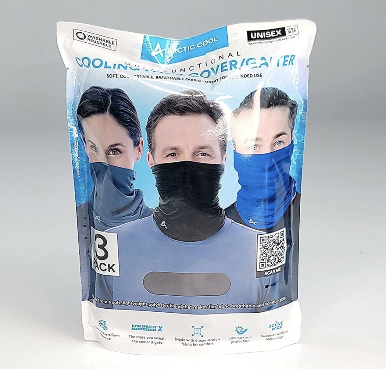 Artic Cooling Face Cover Masks 3 In Pack 