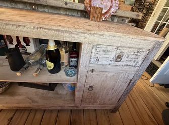 One-of-a-Kind Antique Ox Cart Bar | Rustic Kitchen Island | Statement Piece