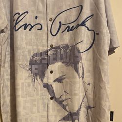 Mens Short Sleeve Elvis Presley shirt double X large