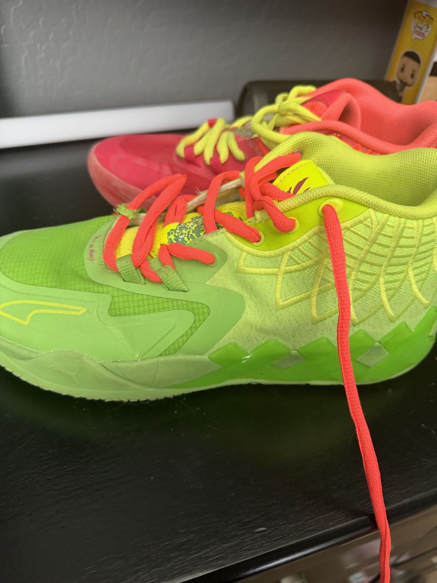Puma MB.01 LaMelo Ball "Rick and Morty" basketball shoes.
