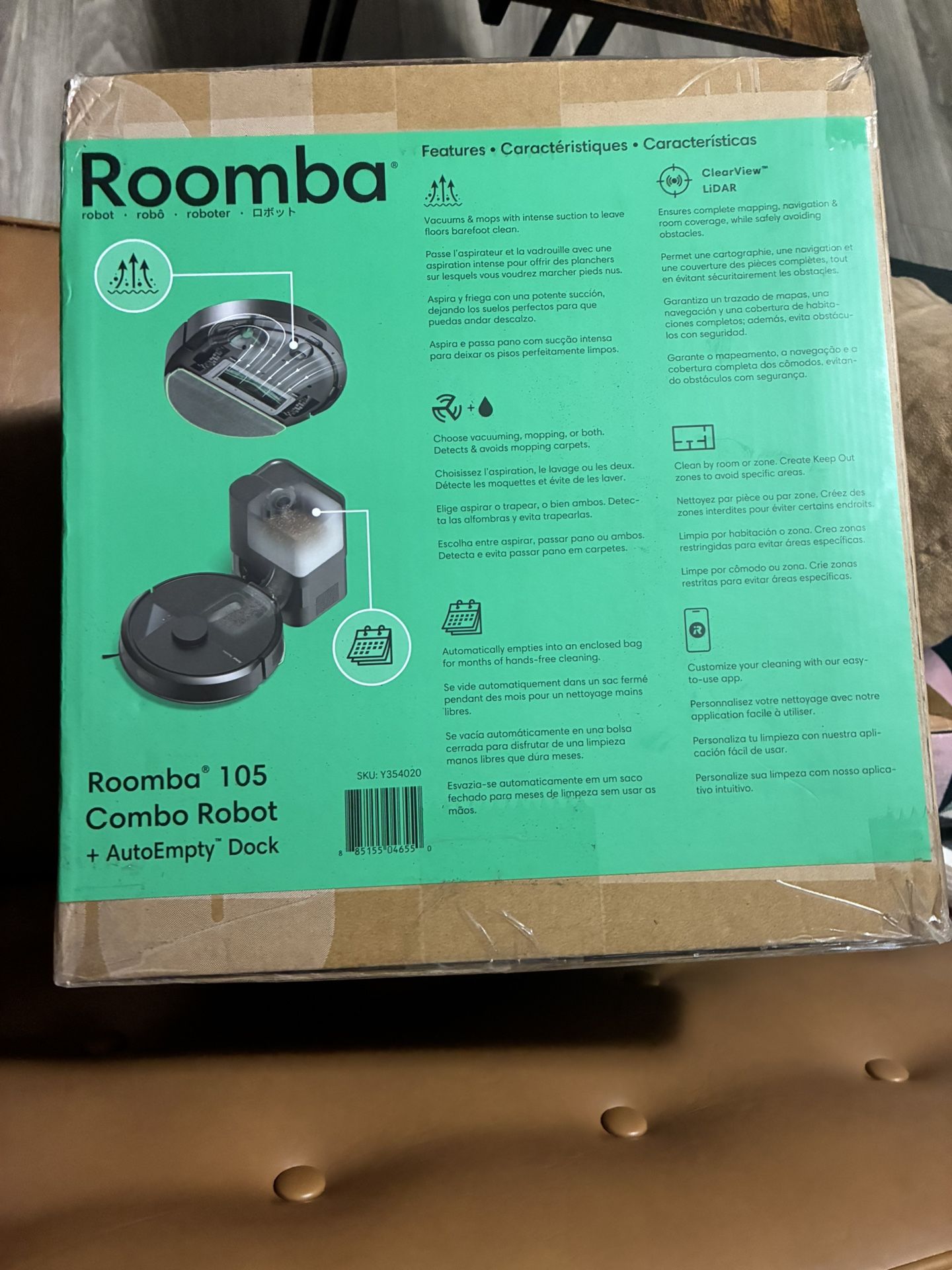 iRobot Roomba 105 Combo Robot Vacuum & Mop + AutoEmpty Dock