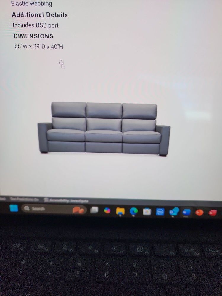 LUKA Leather Power Sofa