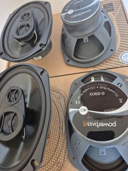 POWERBASS 2 PAIRS 6×9 3 WAY 210 WATTS CAR SPEAKER