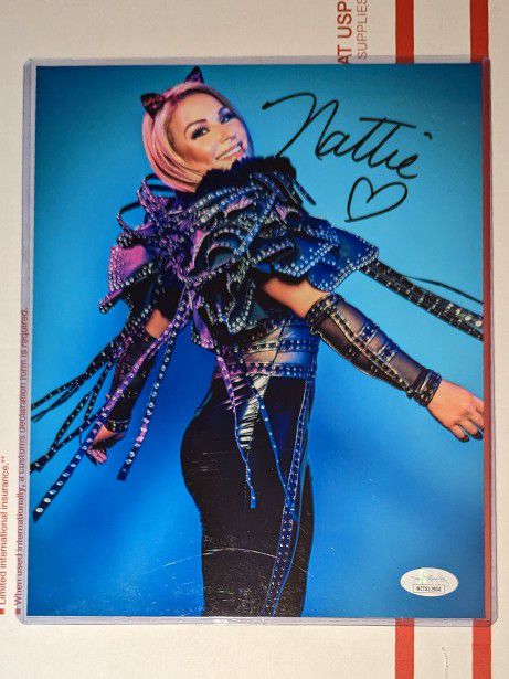 Natalya Neidhart signed 8x10 photo JSA COA WWE AEW
