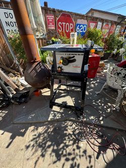 Chicago electric. Professional series. 10 inch. 13 amp. Industrial table saw with stand.