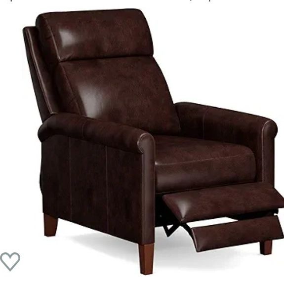 Sunset Trading Ethan Leather Manual Chair | Comfortable Rolled Arms | Contemporary Living Room Furniture | Expresso Brown Pushback Recliners, Espresso